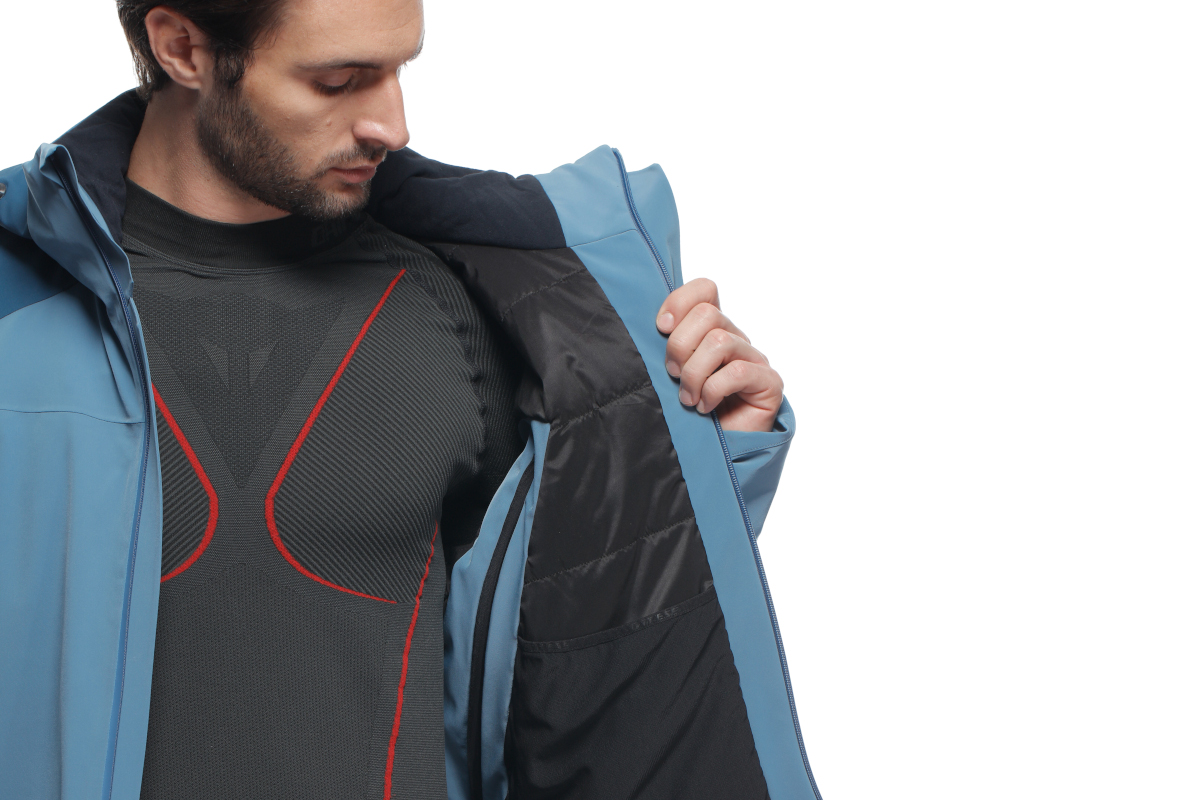 The inside of the S002 Dermizax EV™ Core Ready Jacket, with Primaloft Silver insulation