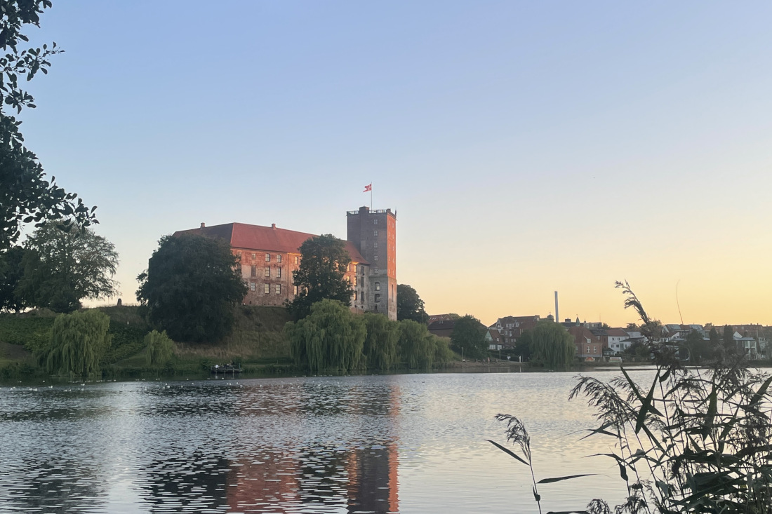 Kolding and the castle on the lake