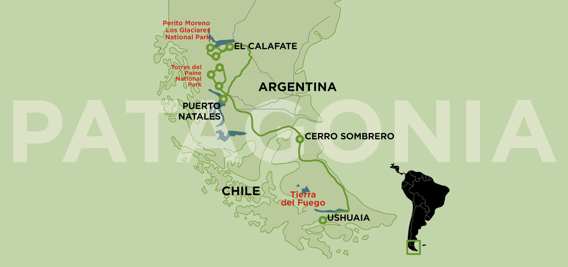 Die Route des Expedition Master Patagonia 2023
