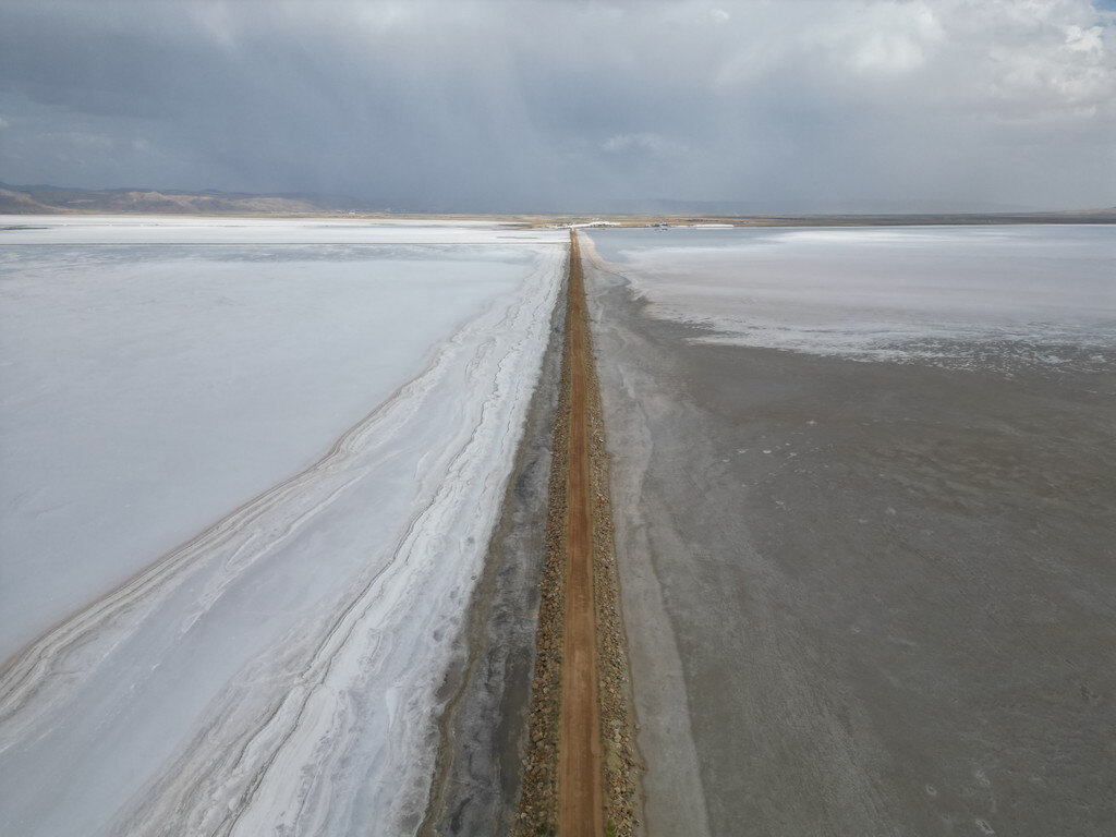 Salt near the salt pan in Tuz Gölü