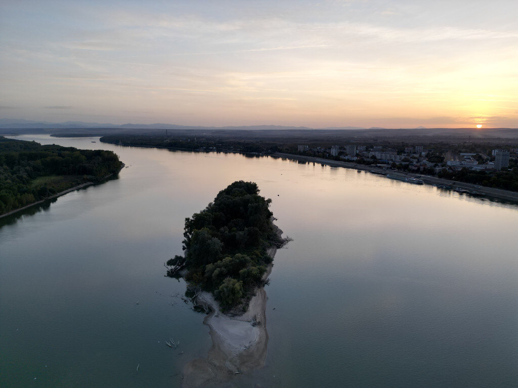 Rivière Sava à Slavonski Brod, Croatie